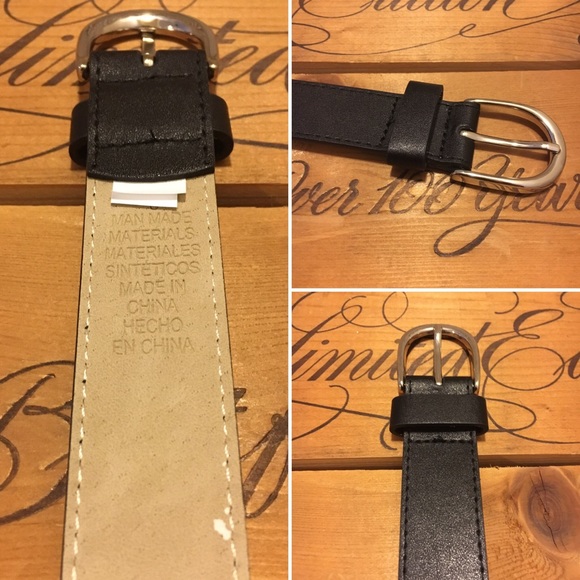 Black Synthetic Women’s Belt - Picture 2 of 4